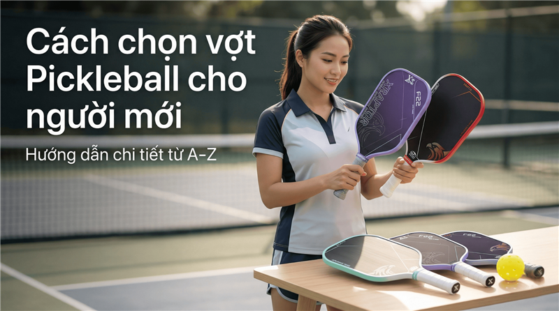 Cách chọn vợt Pickleball cho người mới: Hướng dẫn chi tiết từ A–Z