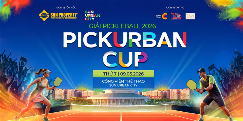 Xraptor Tài Trợ Chính PickUrban Cup 2026 – Giải Đấu Pickleball Đầu Tiên Tại Sun Urban City